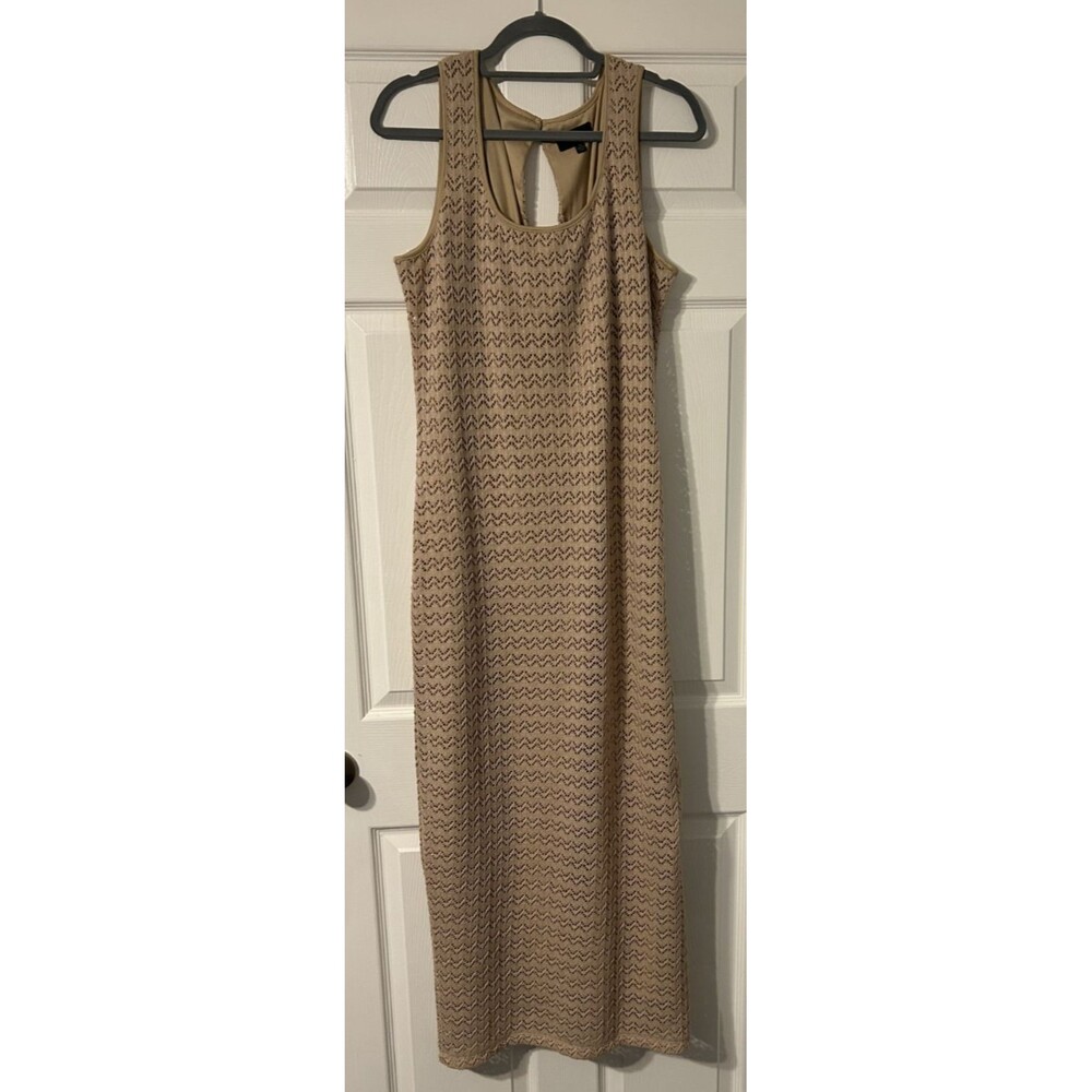 Women's, MAIA, Lace, Body Con, Maxi Length, Tan, Dress Size 10